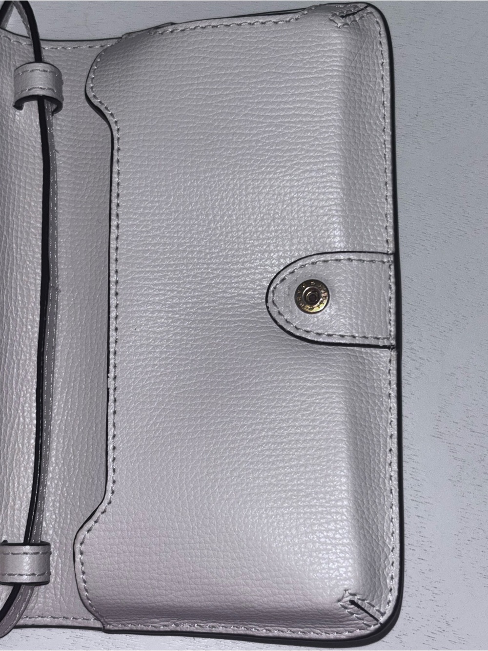 Henri Bendel Floral Applique Phone Wallet Crossbody Ivory Leather 3D - Picture 7 of 11